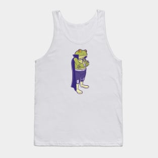 Funny Mexican Frog Luchador Wrestler Sketch Drawing Tank Top